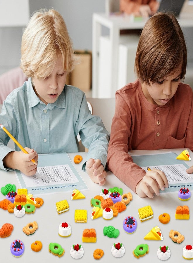Inn Diary 30 pcs Baking Shop Erasers for Kids Desk Pets,3D Take Apart Pencil Erasers Food Puzzle Eraser Classroom Prizes for Kids Class Treasure Box,Game Rewards,Party Favors,Dollhouse - Image 5